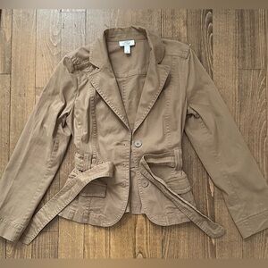 LOFT Women's Camel Belted Jacket
